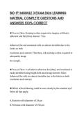 BIO 171 MODULE 3 EXAM 2026 LEARNING &NewLine;MATERIAL COMPLETE QUESTIONS AND &NewLine;ANSWERS 100&percnt; CORRECT 