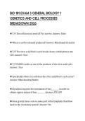 BIO 181 EXAM 3 GENERAL BIOLOGY 1 &NewLine;GENETICS AND CELL PROCESSES &NewLine;BREAKDOWN 2026 