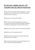 BIO 181 EXAM 3 GENERAL BIOLOGY 1 KEY &NewLine;CONCEPTS AND CELL BIOLOGY NOTES 2026