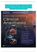 Full Test Bank for Barash&comma; Cullen and Stoelting's Clinical Anesthesia 9th Edition by Bruce F&period; Cullen&comma; Jelle J&period; Stoelting & Robert K&period; Stoelting &vert;All 1-59 Chapters Covered With Questions And Verified Solutions With  Rationales And Case Study&period;