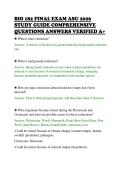 BIO 182 FINAL EXAM ASU 2026 &NewLine;STUDY GUIDE COMPREHENSIVE &NewLine;QUESTIONS ANSWERS VERIFIED A&plus;