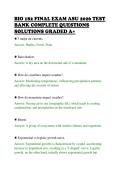 BIO 182 FINAL EXAM ASU 2026 TEST &NewLine;BANK COMPLETE QUESTIONS &NewLine;SOLUTIONS GRADED A&plus;
