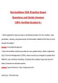 ServiceNow CSA Practice Exam &lpar;Latest 2026&sol;2027 Update&rpar; Complete Questions and Guide Answers&comma; 100&percnt; Verified Graded A&plus;