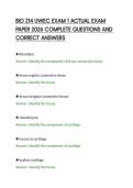 BIO 214 UWEC EXAM 1 ACTUAL EXAM &NewLine;PAPER 2026 COMPLETE QUESTIONS AND &NewLine;CORRECT ANSWERS 