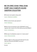 BIO 214 UWEC EXAM 1 FINAL EXAM &NewLine;SCRIPT 2026 COMPLETE SOLVED &NewLine;QUESTION COLLECTION