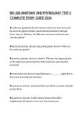 BIO 226 ANATOMY AND PHYSIOLOGY TEST 2 &NewLine;COMPLETE STUDY GUIDE 2026