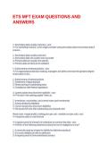 ETS MFT EXAM QUESTIONS AND ANSWERS