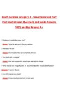 South Carolina Category 3 &ndash; Ornamental and Turf Pest Control Exam 2026 &vert; Complete Questions and Guide Answers&comma; 100&percnt; Verified Graded A&plus;