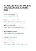 BIO 245 KLESATH NCSU EXAM 1 FINAL PAPER &NewLine;2026 STUDY GUIDE DETAILED ANSWERS &NewLine;READY