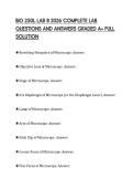 BIO 250L LAB 8 2026 COMPLETE LAB &NewLine;QUESTIONS AND ANSWERS GRADED A&plus; FULL &NewLine;SOLUTION 