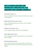 BIO 251 HUMAN ANATOMY AND &NewLine;PHYSIOLOGY I PRACTICE TEST 2026 &NewLine;QUESTIONS WITH ANSWERS GRADED A&plus;