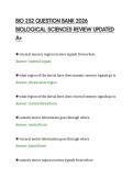 BIO 252 QUESTION BANK 2026 &NewLine;BIOLOGICAL SCIENCES REVIEW UPDATED &NewLine;A&plus; 