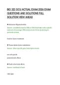 BIO 322 GCU ACTUAL EXAM 2026 EXAM &NewLine;QUESTIONS AND SOLUTIONS FULL &NewLine;SOLUTION VIEW AHEAD