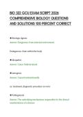 BIO 322 GCU EXAM SCRIPT 2026 &NewLine;COMPREHENSIVE BIOLOGY QUESTIONS &NewLine;AND SOLUTIONS 100 PERCENT CORRECT 