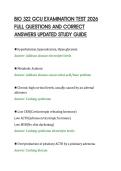 BIO 322 GCU EXAMINATION TEST 2026 &NewLine;FULL QUESTIONS AND CORRECT &NewLine;ANSWERS UPDATED STUDY GUIDE 