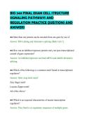 BIO 340 FINAL EXAM CELL STRUCTURE &NewLine;SIGNALING PATHWAYS AND &NewLine;REGULATION PRACTICE QUESTIONS AND &NewLine;ANSWERS 