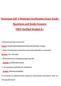 Tennessee CAT 3 Pesticide Certification Exam Guide 2026 &vert; Complete Questions and Guide Answers&comma; 100&percnt; Verified Graded A&plus;