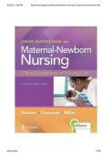 TEST BANK FOR Davis Advantage for Maternal-Newborn Nursing&colon; Critical Components of Nursing Care Fourth Edition by Roberta Durham&comma; Linda Chapman ISBN&colon;978-1719645737 COMPLETE GUIDE ALL CHAPTERS COVERED 100&percnt; VERIFIED A&plus; GRADE ASSURED&excl;&excl;&excl;&excl;&excl; NEW LATEST UPDATE&excl;&excl;
