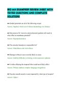 BIO 669 EXAMPREP REVIEW SHEET WITH &NewLine;TESTED QUESTIONS AND COMPLETE &NewLine;SOLUTIONS