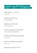 BIO 669 UPDATED ACTUAL QUESTIONS &NewLine;AND CORRECT ANSWERS FULL SOLUTION 