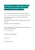 BIO 1050 EXAMPREP STUDY GUIDE 2026 &NewLine;COMPLETE QUESTIONS AND ANSWERS &NewLine;GUARANTEED PASS GRADED A&plus; 