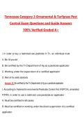 Tennessee Category 3 Ornamental & Turfgrass Pest Control Exam 2026 &vert; Complete Questions and Guide Answers&comma; 100&percnt; Verified Graded A&plus;