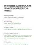 BIO 1201 GREGG EXAM 2 ACTUAL PAPER &NewLine;2026 QUESTIONS WITH SOLUTIONS &NewLine;GRADED A&plus;