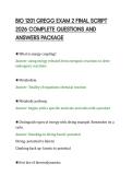 BIO 1201 GREGG EXAM 2 FINAL SCRIPT &NewLine;2026 COMPLETE QUESTIONS AND &NewLine;ANSWERS PACKAGE 