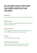 BIO 1201 GREGG EXAM 2 STUDY GUIDE &NewLine;2026 VERIFIED QUESTION SET AND &NewLine;SOLUTIONS 