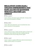 BIO100 STUDY GUIDE EXAM 4 &NewLine;UPDATED COMPREHENSIVE TEST &NewLine;BANK 2026 SOLVED QUESTIONS &NewLine;WITH FULL SOLUTION 100&percnt; &NewLine;CORRECT 