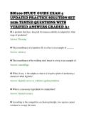 BIO100 STUDY GUIDE EXAM 4 &NewLine;UPDATED PRACTICE SOLUTION SET &NewLine;2026 TESTED QUESTIONS WITH &NewLine;VERIFIED ANSWERS GRADED A&plus; 