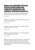 BIO322 GCU MIDTERM UPDATED &NewLine;ACTUAL EXAM PAPER 2026 &NewLine;COMPLETE QUESTIONS AND &NewLine;CORRECT ANSWERS GRADED A&plus;