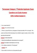 Tennessee Category 7 Pesticide Applicator Exam 2026 Q&A &lpar;Structural&comma; Health & IPM Pest Control&rpar; Latest 2026&sol;2027 Update