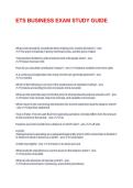 ETS BUSINESS EXAM STUDY GUID1