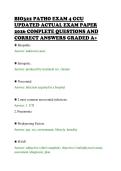 BIO322 PATHO EXAM 4 GCU &NewLine;UPDATED ACTUAL EXAM PAPER &NewLine;2026 COMPLETE QUESTIONS AND &NewLine;CORRECT ANSWERS GRADED A&plus; 