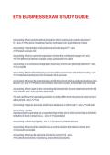 ETS BUSINESS EXAM STUDY GUIDE