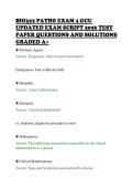 BIO322 PATHO EXAM 4 GCU &NewLine;UPDATED EXAM SCRIPT 2026 TEST &NewLine;PAPER QUESTIONS AND SOLUTIONS &NewLine;GRADED A&plus;