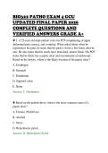 BIO322 PATHO EXAM 4 GCU &NewLine;UPDATED FINAL PAPER 2026 &NewLine;COMPLETE QUESTIONS AND &NewLine;VERIFIED ANSWERS GRADE A&plus;
