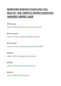 BIOBEYOND BUNDLED EXAMS 2026 CELL &NewLine;BIOLOGY AND GENETICS REVIEW QUESTIONS &NewLine;ANSWERS VERIFIED GUIDE 