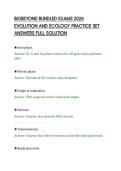 BIOBEYOND BUNDLED EXAMS 2026 &NewLine;EVOLUTION AND ECOLOGY PRACTICE SET &NewLine;ANSWERS FULL SOLUTION 