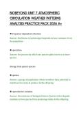 BIOBEYOND UNIT 7 ATMOSPHERIC &NewLine;CIRCULATION WEATHER PATTERNS &NewLine;ANALYSIS PRACTICE PACK 2026 A&plus;