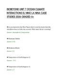 BIOBEYOND UNIT 7 OCEAN CLIMATE &NewLine;INTERACTIONS EL NINO LA NINA CASE &NewLine;STUDIES 2026 GRADED A&plus; 