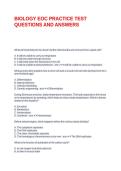BIOLOGY EOC PRACTICE TEST QUESTIONS AND ANSWERS&period;