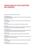 GEORGIA BIOLOGY EOC QUESTIONS AND ANSWERS