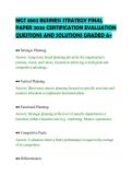 MGT 8803 BUSINESS STRATEGY FINAL&NewLine;PAPER 2026 CERTIFICATION EVALUATION&NewLine;QUESTIONS AND SOLUTIONS GRADED A&plus;&NewLine;