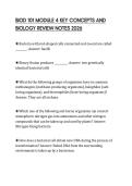 BIOD 101 MODULE 4 KEY CONCEPTS AND &NewLine;BIOLOGY REVIEW NOTES 2026 