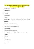 EENT Advanced Pathophysiology Questions with&NewLine;Correct Answers &vert; Latest 202