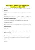 APEA EENT - Adanced H&P Questions with&NewLine;Correct Answers &vert; Latest 2026
