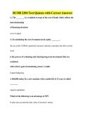 BCOR 2204 Test Quizzes with Correct Answers