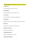 BCOR 2204 Quiz 1 Quizzes with Correct Answers